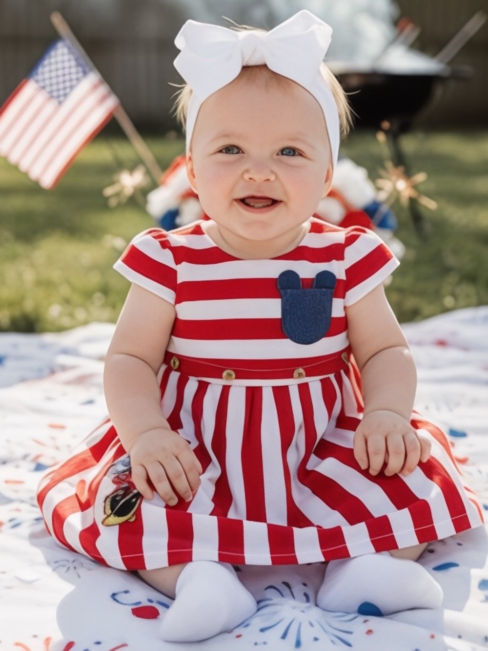 Disney Red and White Striped Minnie Mouse Dress